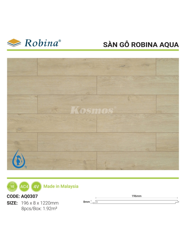 SÀN ROBINA AQUA 8MM - AQ0307
