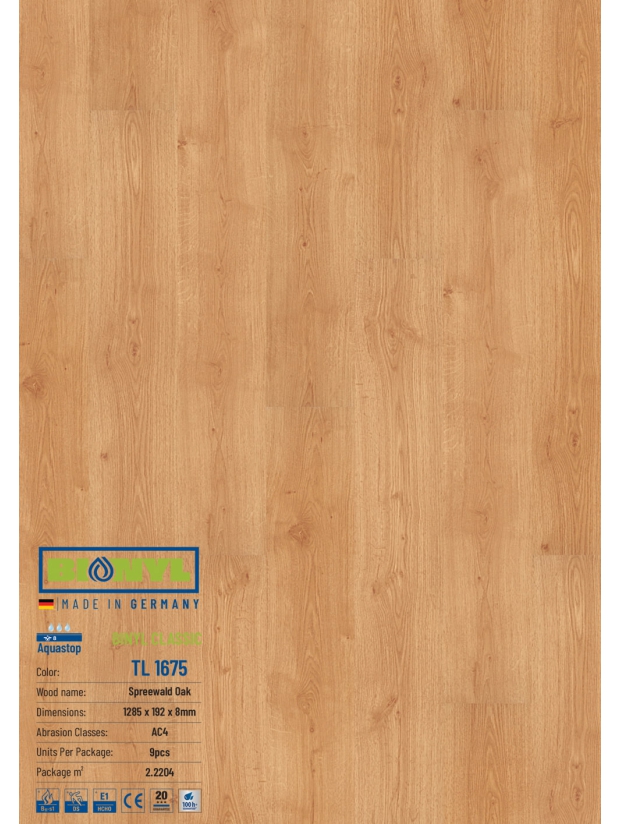Sàn gỗ Binyl Class - 8mm TL1675 