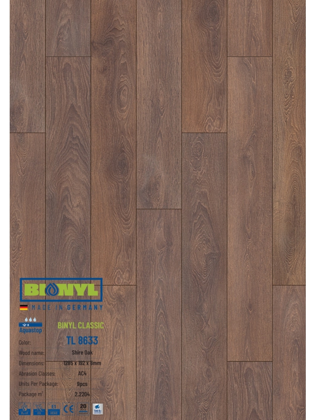 Sàn gỗ Binyl Class – 8mm TL8633