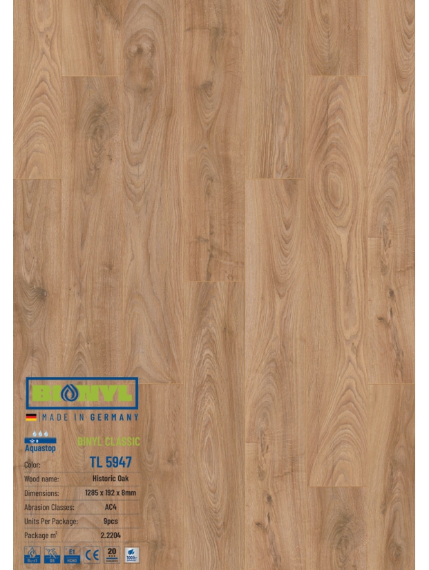 Sàn gỗ Binyl Class – 8mm TL5947