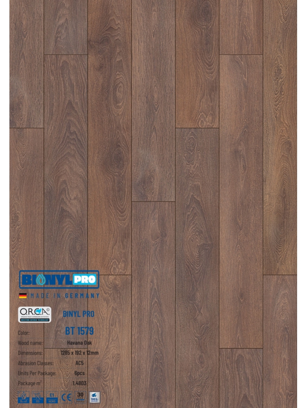 Sàn gỗ Binyl Pro 12mm BT1579