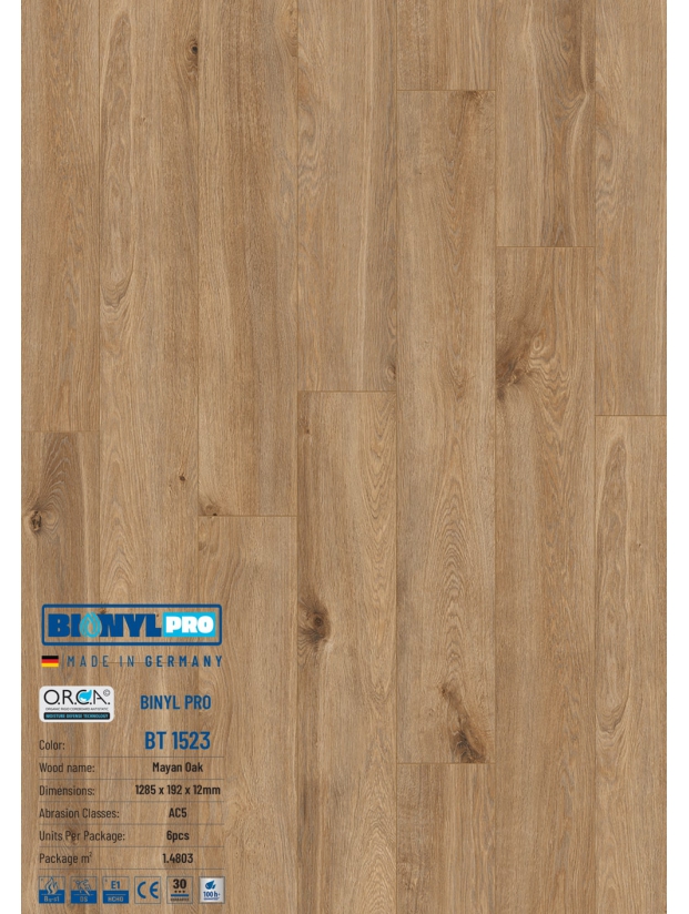 Sàn gỗ Binyl Pro 12mm BT1523