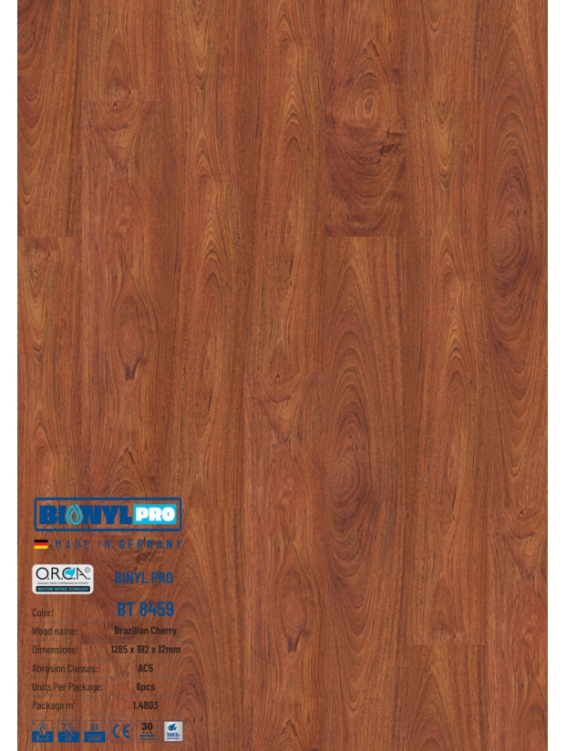 Sàn gỗ Binyl Pro 12mm BT8459