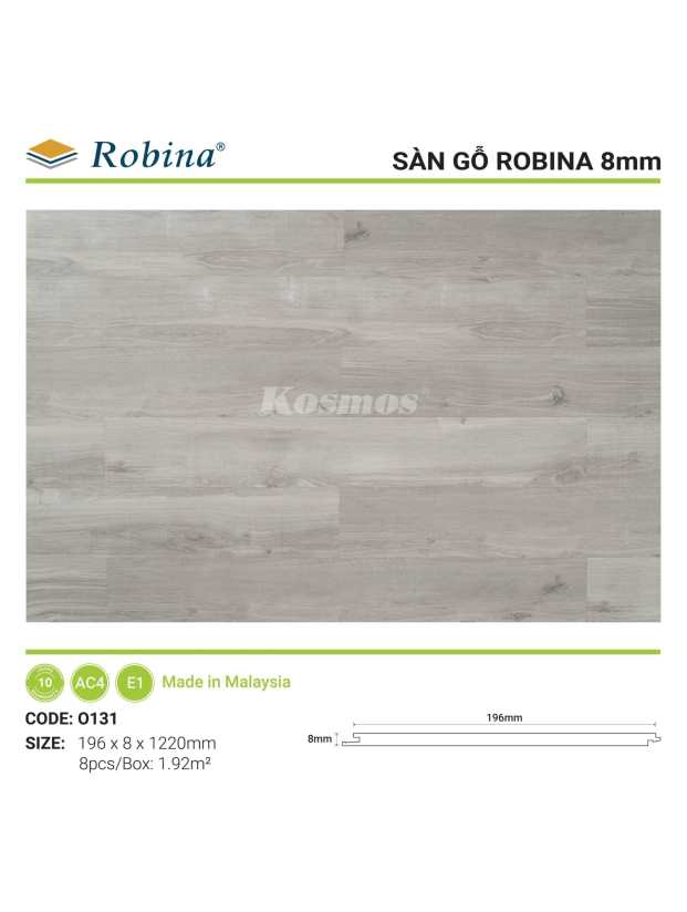 SÀN ROBINA BẢN LỚN 8MM - O131