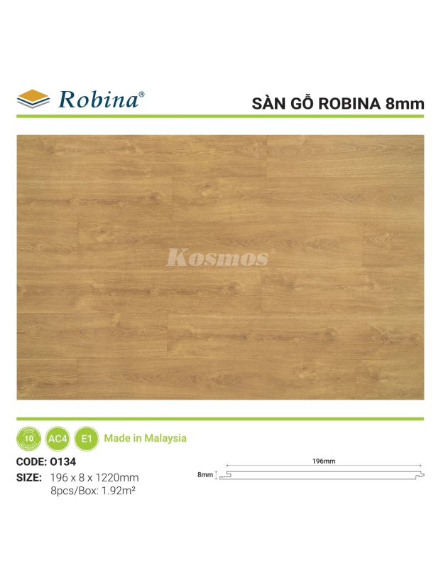 SÀN ROBINA BẢN LỚN 8MM - O134